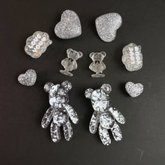 10pcs BlingBling Bear Shoe Charms Set for Sandals
