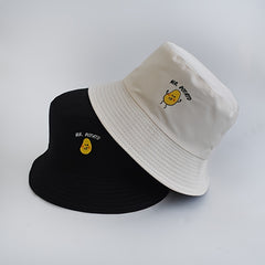 Vegetable Embroidery Fisherman Hat Women's Summer Outdoor Sunshade