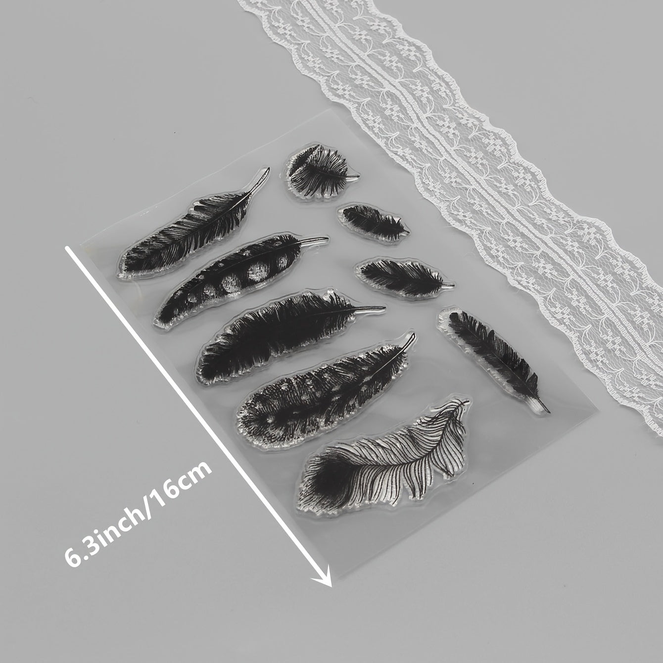 Feather Silicone Clear Stamps for DIY Scrapbooking