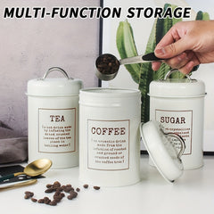 3pcs Coffee Storage Set Sealed Jars Food Container
