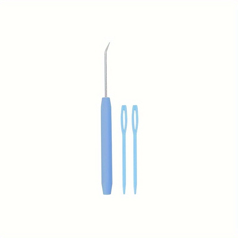 3pcs Weaving Needle Set Crochet Hooks Ergonomic Grip for Arthritic Hands