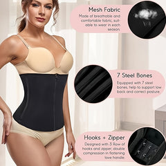 Waist Trainer Tummy Wrap Slim Zipper Girdle Belt Women's Shapewear