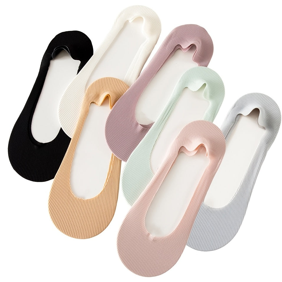 7 Pairs Invisible No Show Socks Women's Boat Socks Thin Liner Stockings