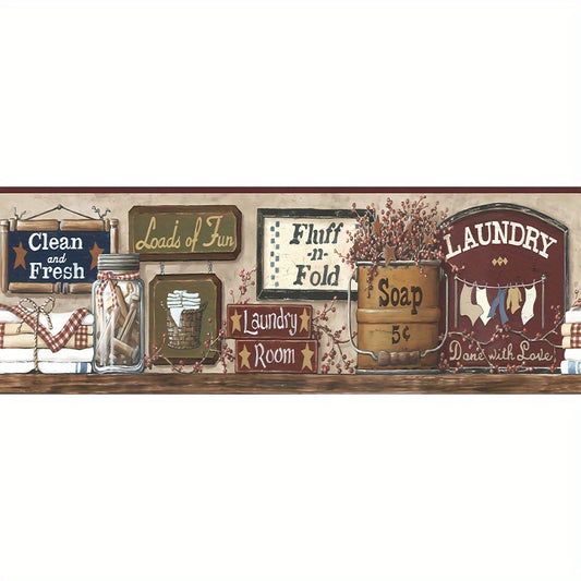 Vintage Laundry Rugs And Mats Quick Dry Non-slip Laundry Room Decor Runner Rug