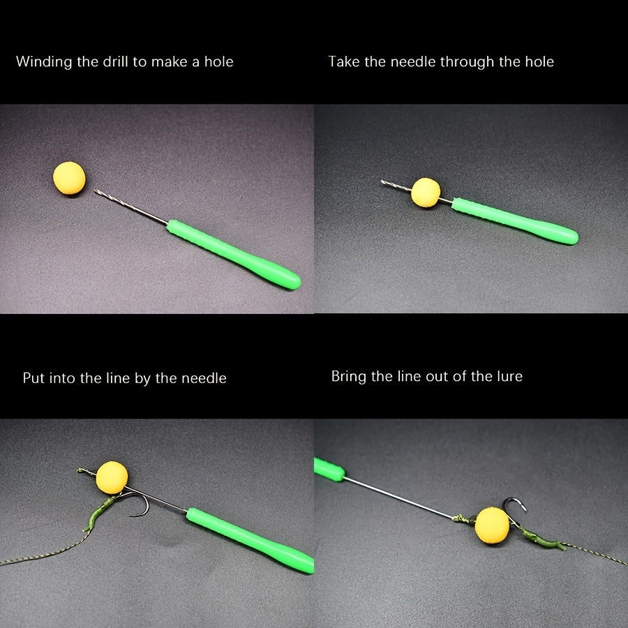 3pcs Boilie Needle Set Stainless Baiting Knotting Tool Carp Fishing Accessories