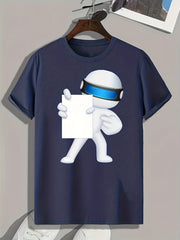 Cartoon Pattern Men's Sports T-shirt Graphic Tee Outdoor Clothing