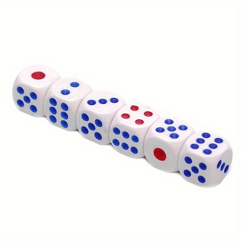6pcs 10mm Round Corner Dice Clear Portable Table Game