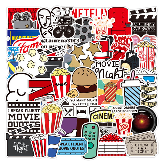50pcs Movie Party Series Doodle Waterproof Stickers DIY Creative Toys