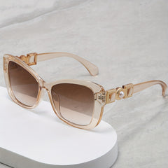 Cat Eye Sunglasses Clear Frame UV400 Sun Shades For Women