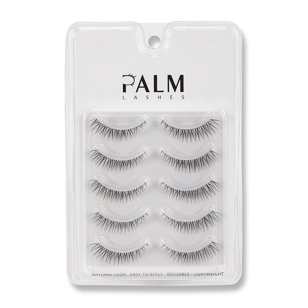 Natural Look False Eyelashes Short Everyday Lashes Clear Bands