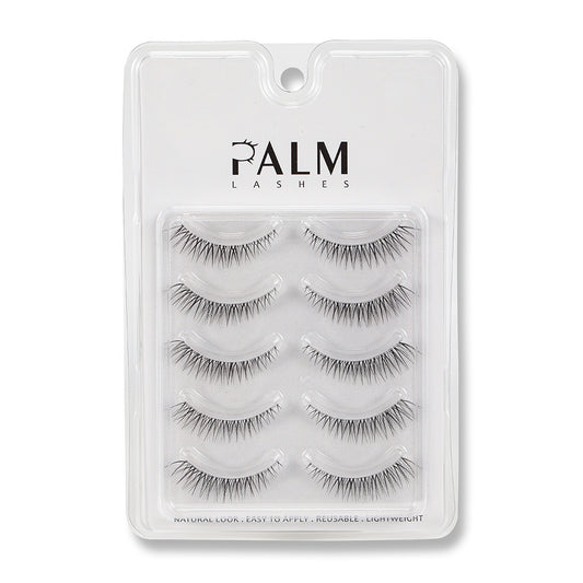 Natural Look False Eyelashes Short Everyday Lashes Clear Bands