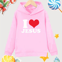 God Print Girls Cotton Hoodie for Autumn Winter