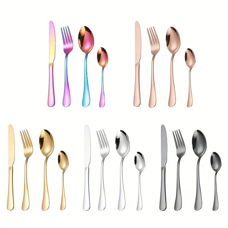 16pcs Stainless Steel Silverware Cutlery Set for Home Use