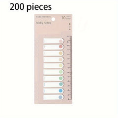 Colorful Transparent Sticky Tabs for Books, 80-Pack
