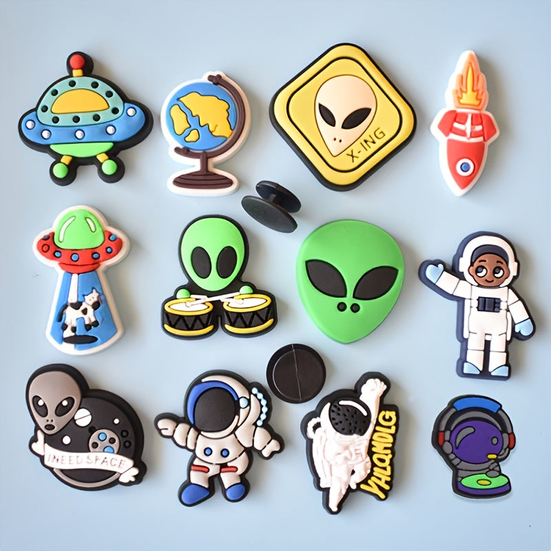 12Pcs Cartoon Alien Shoe Charms for Clog Sandals