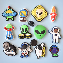 12Pcs Cartoon Alien Shoe Charms for Clog Sandals