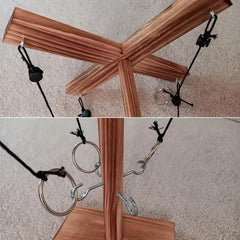 Wooden Hook And Loop Throwing Ring Game for Family Outdoor Party