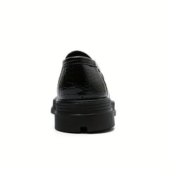 Men's Square Toe Loafer Shoes Comfy Non slip Slip On Shoes Men's Shoes