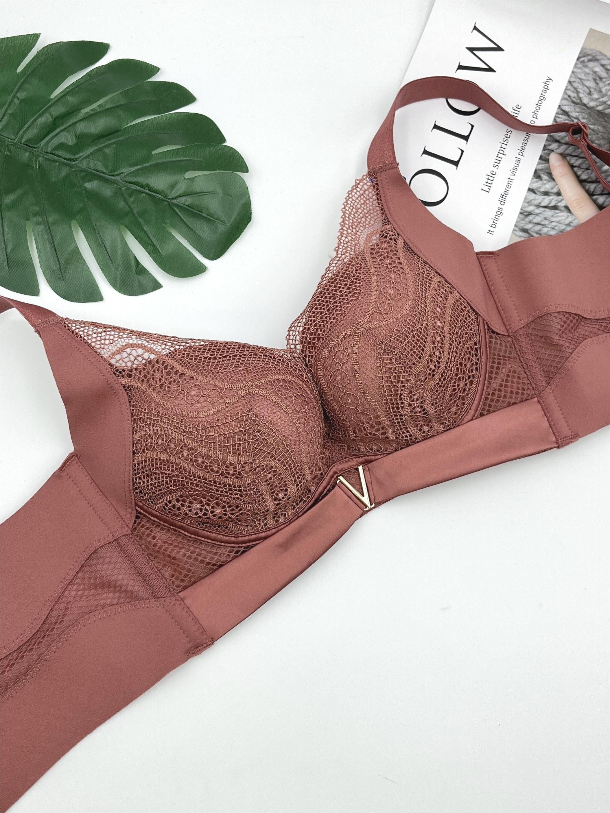 Contrast Mesh Push Up Bra Women's Lingerie & Underwear