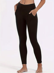 Fleece Yoga Pants With Pocket High Stretch Leggings