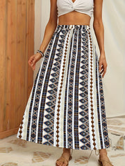 Tribal Print High Waist Maxi Skirt for Women