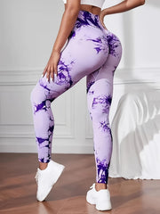Tie Dye Yoga Pants High Waist Butt Lifting Leggings