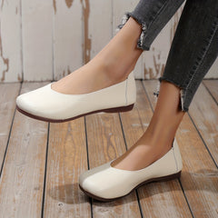 Women's Soft Sole Slip-On Loafers Faux Leather Flats