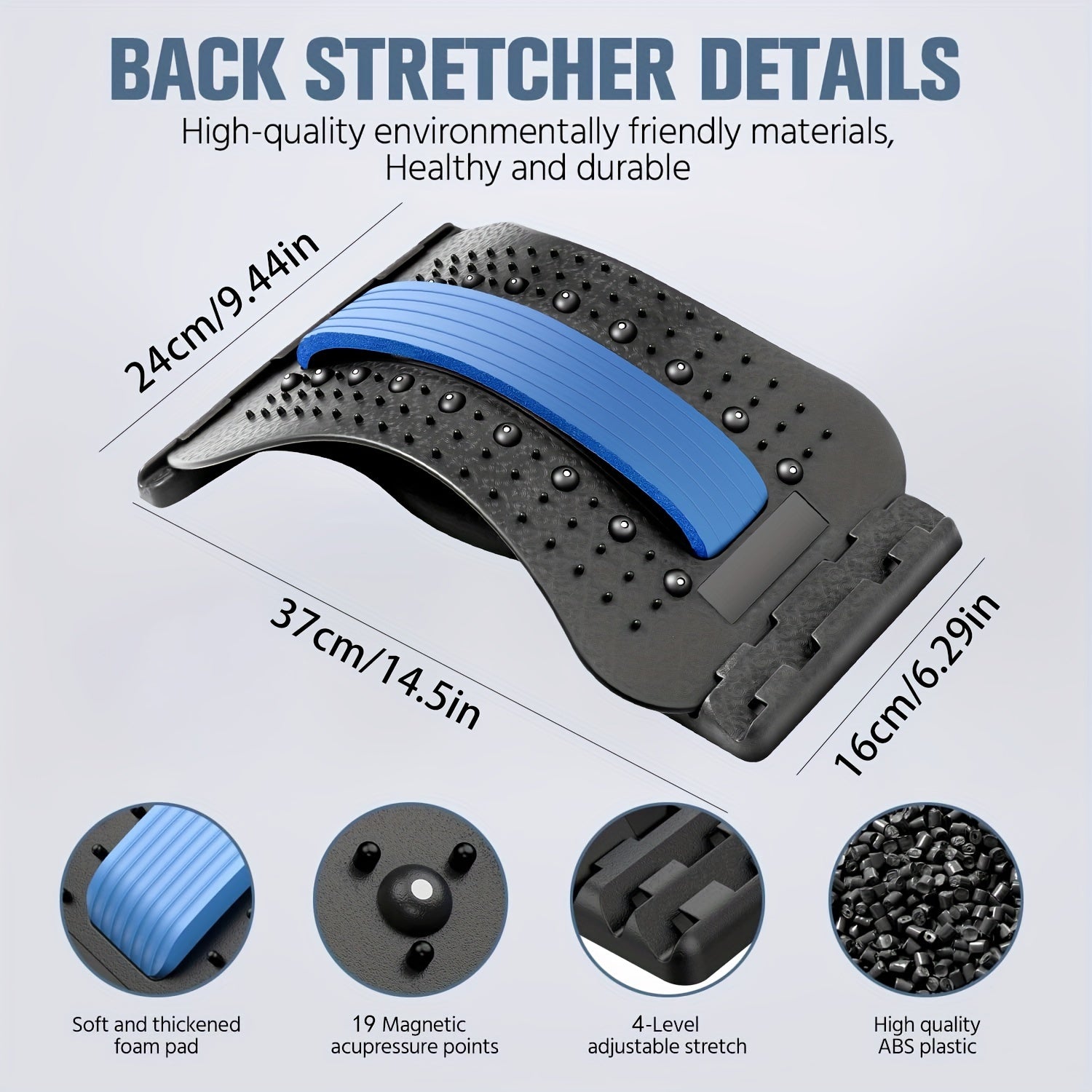 Back Stretcher Neck Spine Support Board Yoga Bending Massager