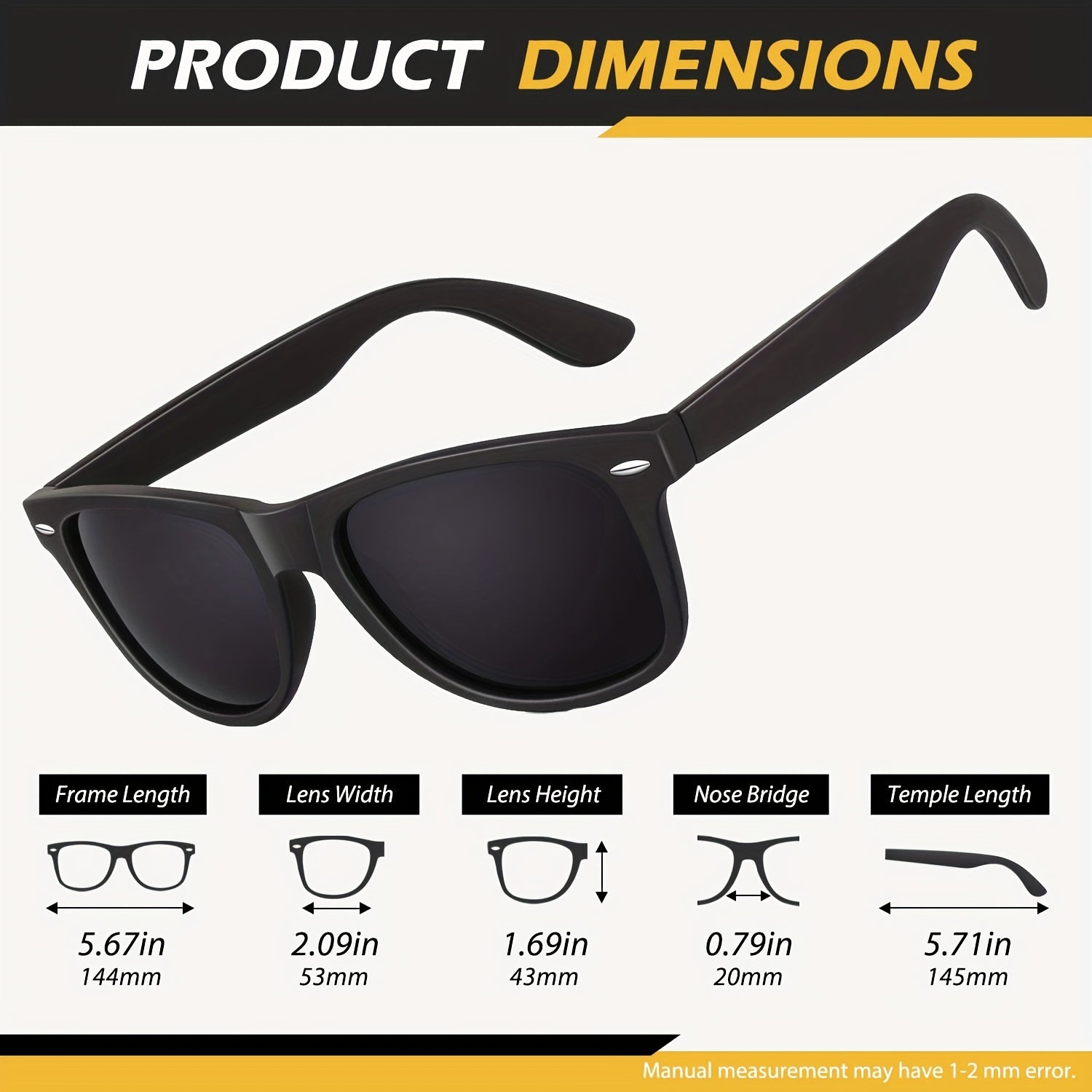 Polarized Sunglasses Semi Rimless Frame Driving Sun Glasses