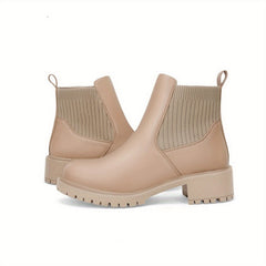 Women's Platform Ankle Boots Slip On Chelsea Boots