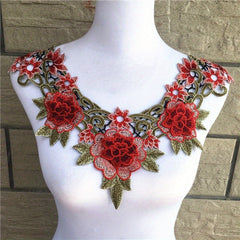 1pc Flower Venise Lace Sewing Applique Lace Collar Neckline DIY Craft