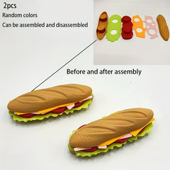 Detachable 3D Food Model Toy Western Cuisine Playset for Pretend Play