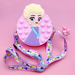 Kid's Cartoon Silicone Messenger Bag with Coin Purse