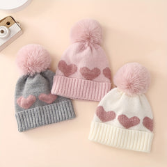 Thick Warm Toddler Knit Beanies Hat For Girls Boys Winter