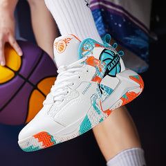 Men's Plus Size High Top Basketball Shoes Non-Slip Lace Up Sneakers