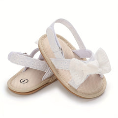 Bowknot Open Toe Sandals for Baby Girls Soft Sole Anti skid