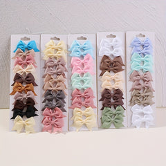 10pcs Cute Bow Hair Clips for Baby Girls