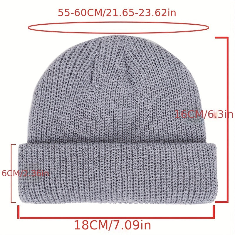 Unisex Ribbed Fisherman Beanies Winter Hats