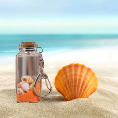Colorful Sand Glass Wish Bottle Keychain Bag Charm Pendant