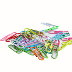 160pcs Colored Paper Clips Boxed Office Stationery Paper Clips