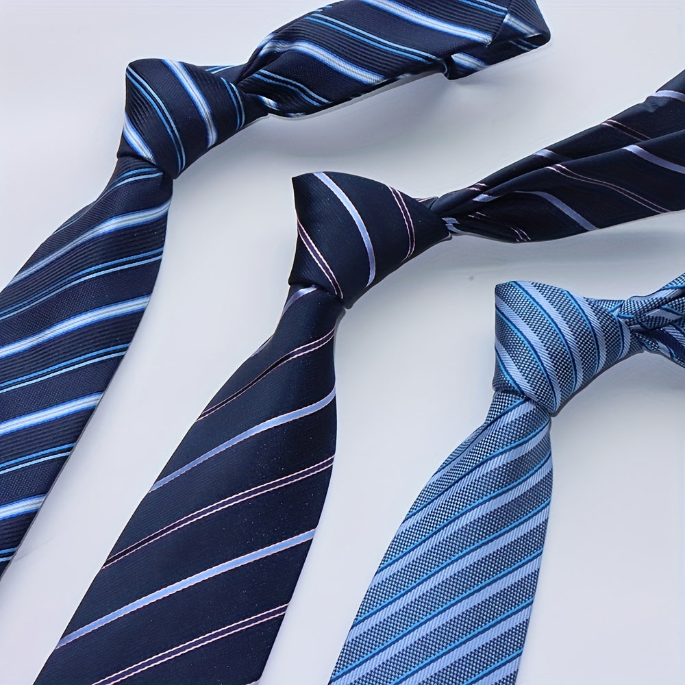 1200 Needles Classic Stripe High Neck Tie for Men Size 3 15Inch