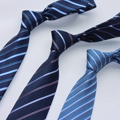 1200 Needles Classic Stripe High Neck Tie for Men Size 3 15Inch