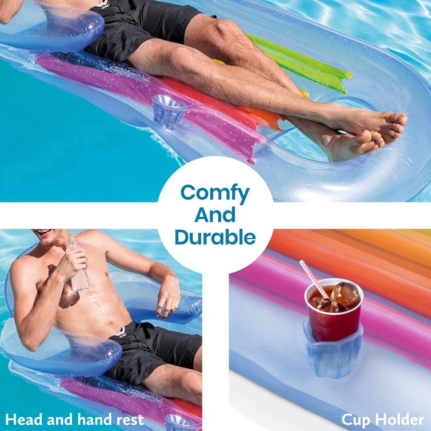 Thick Inflatable Pool Floats for Beach Party Vacation