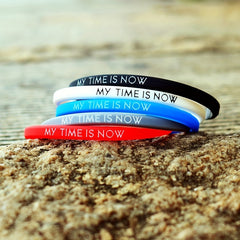 Letter Pattern Silicone Stretch Bracelet for Teens Girls