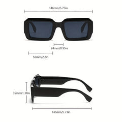 Retro Square Sunglasses Vintage 90s Sun Shades Glasses