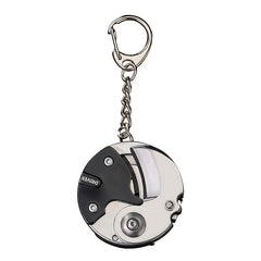Men's Stainless Steel Keychain with Coin Holder