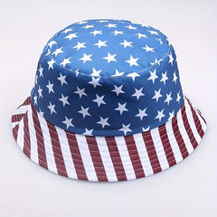 American Flag Bucket Hat Sun Hat Men's And Women's All match Basin Hat