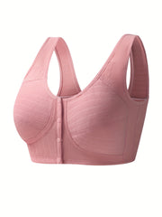 Front Buckle Wireless Push Up Bra for Women