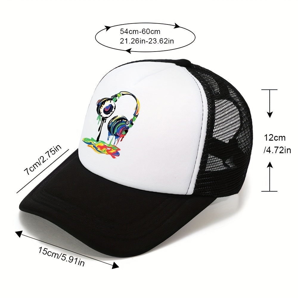 Printed Duck Tongue Baseball Cap Sun Hat for Outdoor Sports