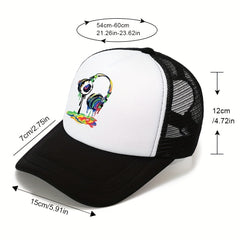 Printed Duck Tongue Baseball Cap Sun Hat for Outdoor Sports